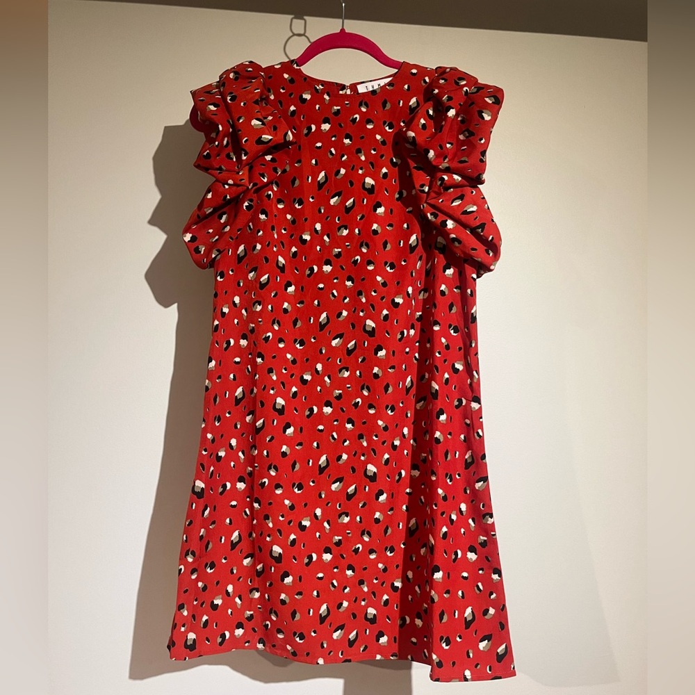 Adult Red and Leopard Print Dress